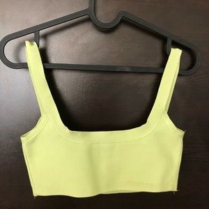 Meshki Tops - AMANDA BANDAGE CROP TOP - LIME GREEN Meshki Tops - AMANDA BANDAGE CROP TOP - LIME GREEN